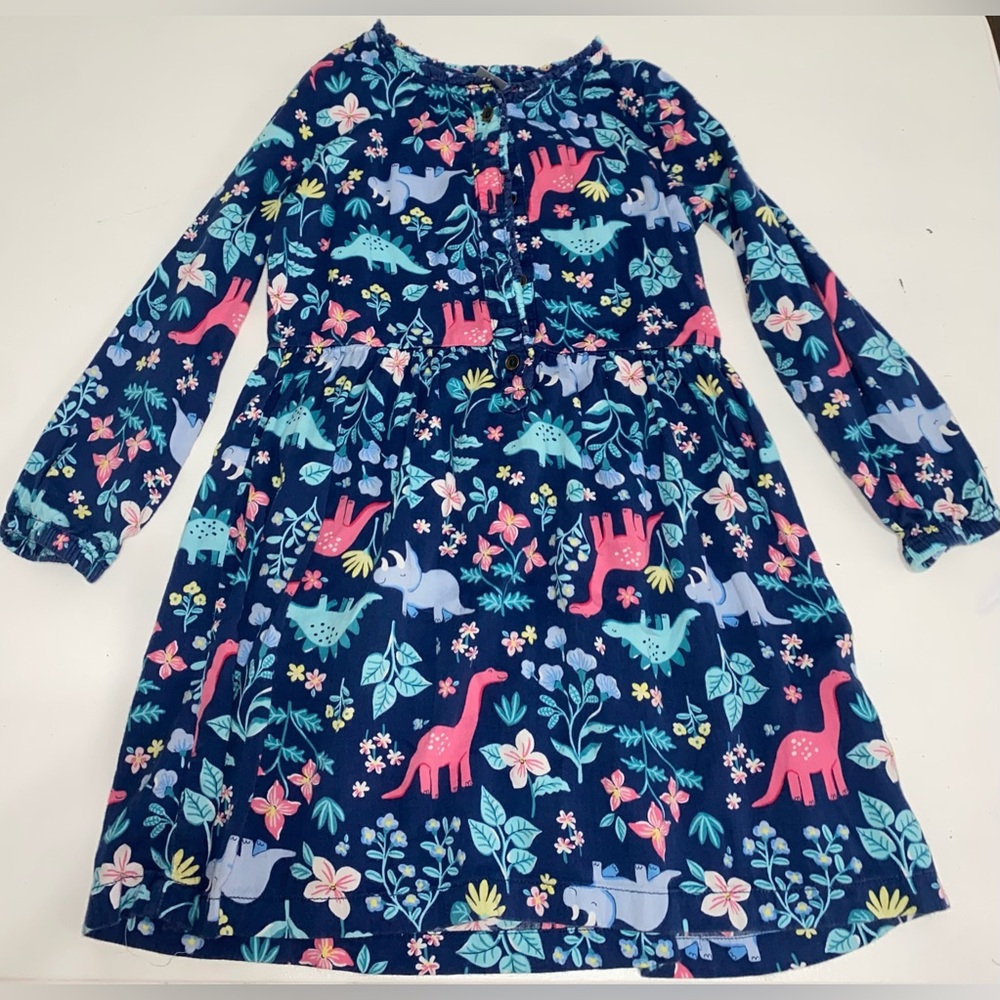 Carter's Blue Dinosaur Print Kids Dress
